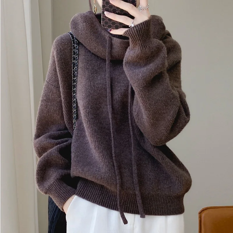 New Autumn Winter Women Sweater Cashmere Pullover Hooded Collar Casual Knit hoodie Cashmere Sweater Women
New Autumn Winter Women Sweater Cashmere Pullover Hooded Collar Casual Knit hoodie Cashmere Sweater Women