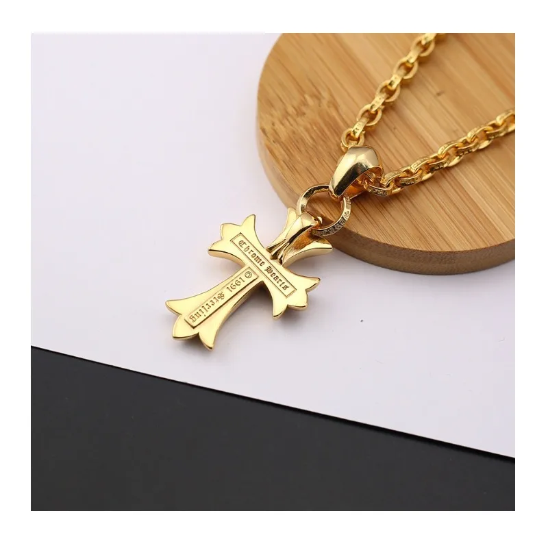 Crowe Gold-plated Black Diamond Large Cross Letter Necklace Personality Punk Temperament Men and Women Versatile Gold Necklace
Crowe Gold-plated Black Diamond Large Cross Letter Necklace Personality Punk Temperament Men and Women Versatile Gold Necklace