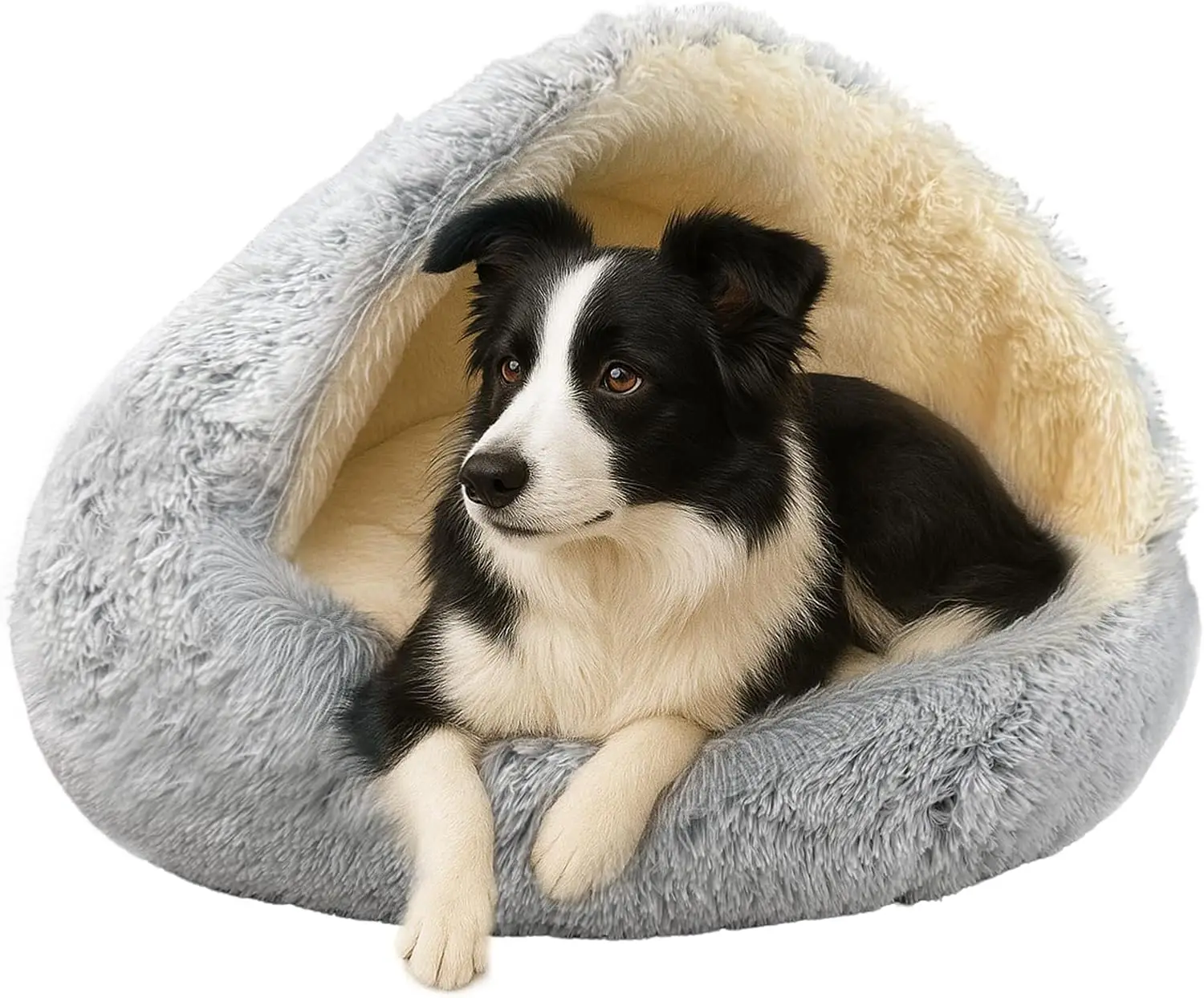 Cozy Round Plush Hooded Pet Bed Cave for Indoor Cats and Small Dogs, Waterproof Washable (30 in)
Cozy Round Plush Hooded Pet Bed Cave for Indoor Cats and Small Dogs, Waterproof Washable (30 in)