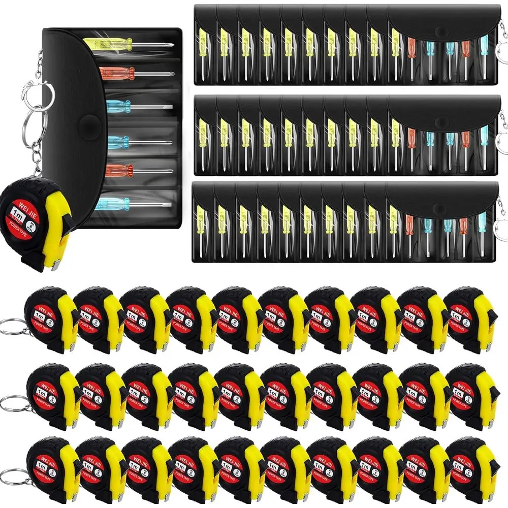 60 Pcs Mini Tape Measure Keychains Mini Screwdriver Keychain Set Valentine's Day Men Gifts Bulk for Adult Tool Party Favors
60 Pcs Mini Tape Measure Keychains Mini Screwdriver Keychain Set Valentine's Day Men Gifts Bulk for Adult Tool Party Favors