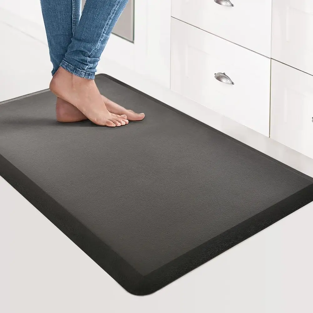 Half-Inch Thick Cushioned Kitchen Mat - Comfortable & Anti-Fatigue for Standing Desks, Offices, or Garages (17.3x28, Black)
Half-Inch Thick Cushioned Kitchen Mat - Comfortable & Anti-Fatigue for Standing Desks, Offices, or Garages (17.3x28, Black)