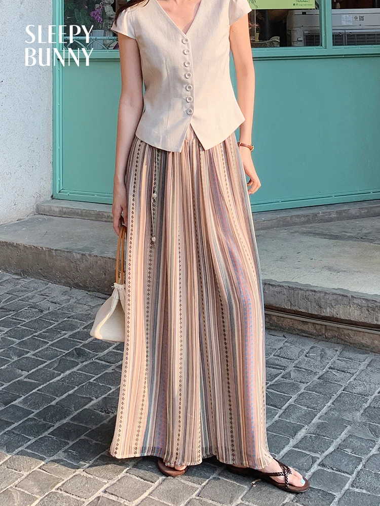 Boho Wide Leg Chiffon Palazzo Pants Women Summer High Waist Flowy Printed Skirt Trousers Casual Loose Long Pants for Petite Look
Boho Wide Leg Chiffon Palazzo Pants Women Summer High Waist Flowy Printed Skirt Trousers Casual Loose Long Pants for Petite Look