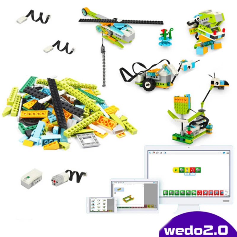 45300 Wedo2.0 Набор строительных блоков DIY Программирование роботов Строительные кирпичи Строительная сборка Набор для начинающих графического программирования
45300 Wedo2.0 Набор строительных блоков DIY Программирование роботов Строительные кирпичи Строительная сборка Набор для начинающих графического программирования 