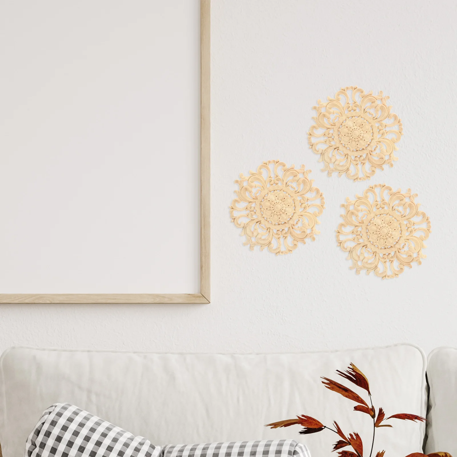 4 Pcs Round Wooden Carving Appliques 10x10x0.8cm Hollow Wood Decorative Onlays Furniture Accessories European Style Wall Decor
4 Pcs Round Wooden Carving Appliques 10x10x0.8cm Hollow Wood Decorative Onlays Furniture Accessories European Style Wall Decor
