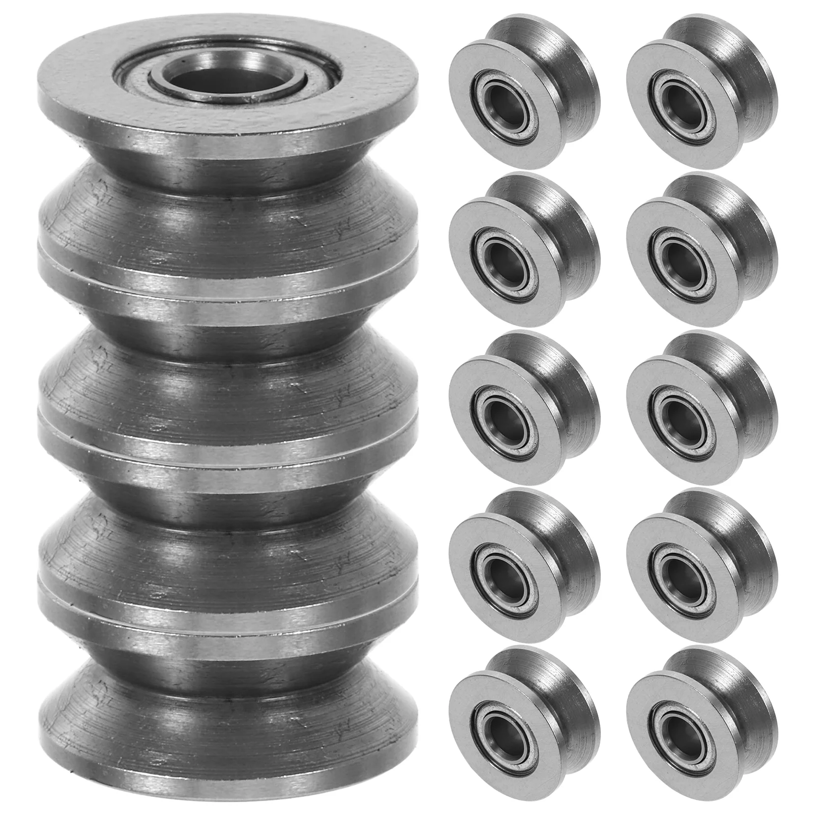 20PCS Guide Rail Bearings V Groove Pulley Wheel Silver Heavy Duty Gate Mini Bearing Metal Window Roller System Smooth
20PCS Guide Rail Bearings V Groove Pulley Wheel Silver Heavy Duty Gate Mini Bearing Metal Window Roller System Smooth