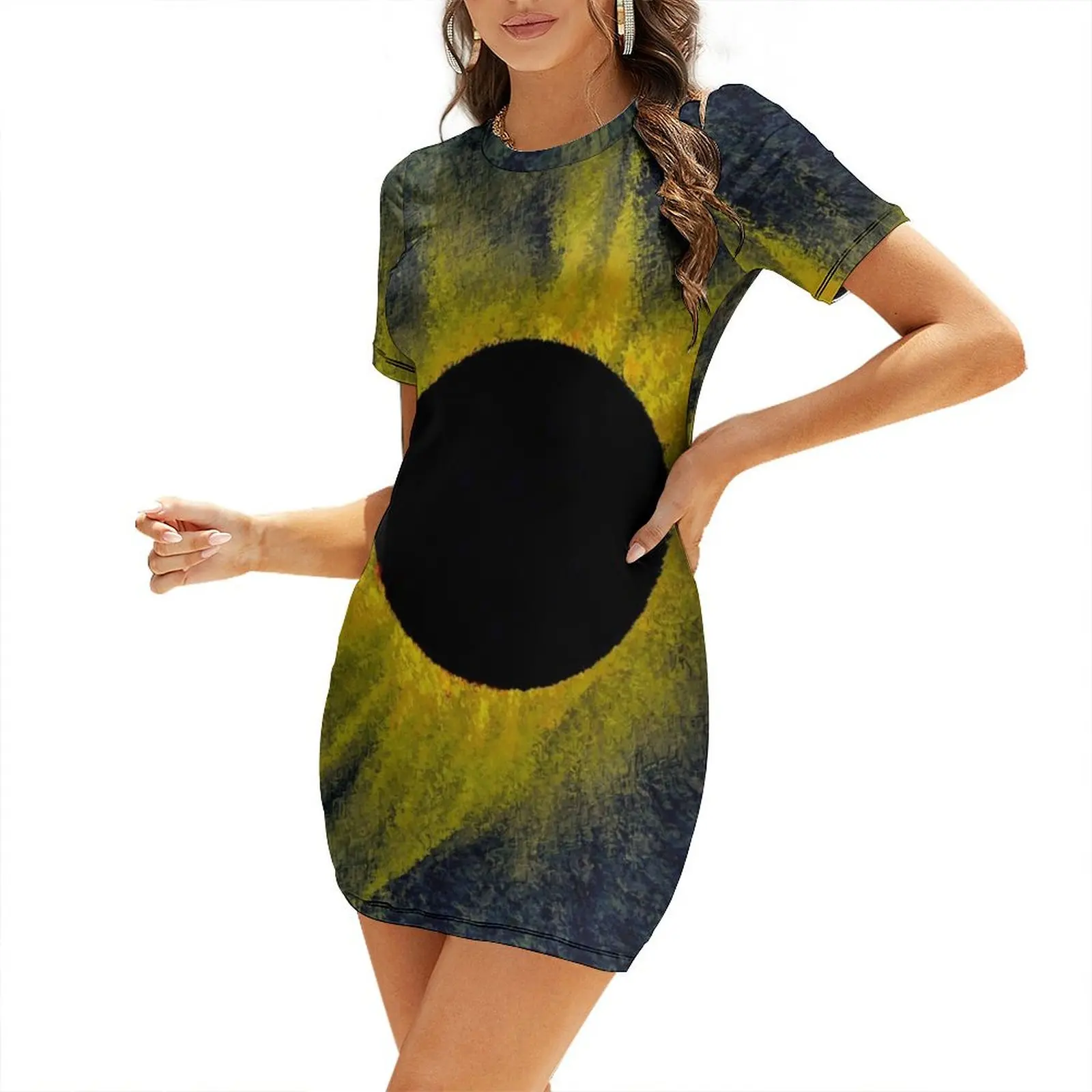 Total Eclipse of the Sun Generative Astronomical Art Short Sleeved Dress luxury dress women evening dress
Total Eclipse of the Sun Generative Astronomical Art Short Sleeved Dress luxury dress women evening dress