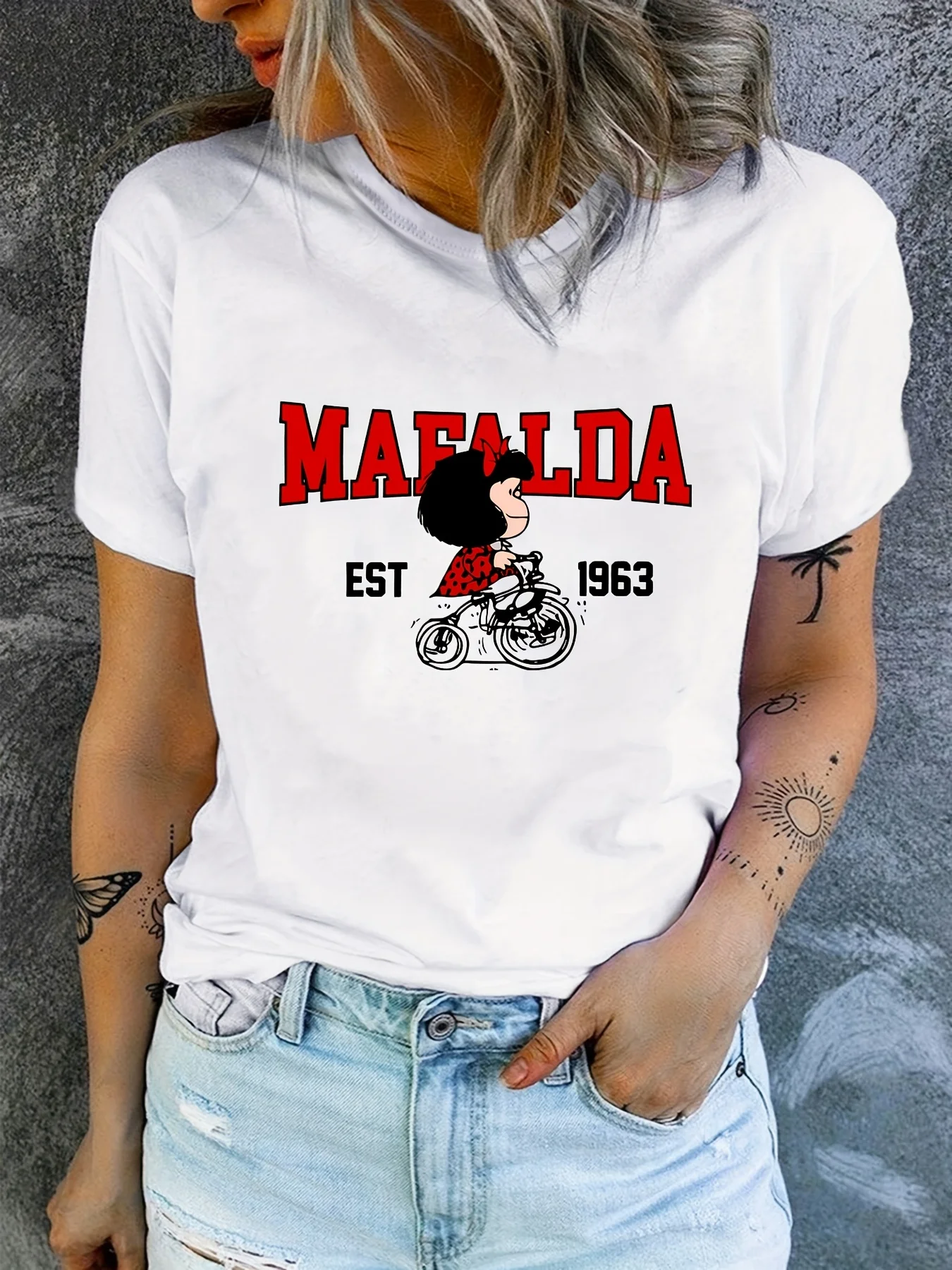Футболки с принтом MAEALDA, женская футболка, летняя футболка с рисунком, футболка с круглым вырезом в стиле Харадзюку, топы для женщин, уличная одежда
Футболки с принтом MAEALDA, женская футболка, летняя футболка с рисунком, футболка с круглым вырезом в стиле Харадзюку, топы для женщин, уличная одежда 