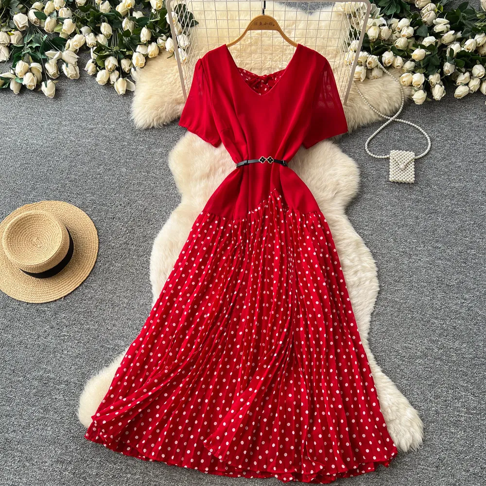 Long Dress Women Dresses A Line Vestidos Y2k Streetwear V Neck Short Sleeve Elegant Party Night Print Dot Tight Waist 2026
Long Dress Women Dresses A Line Vestidos Y2k Streetwear V Neck Short Sleeve Elegant Party Night Print Dot Tight Waist 2026