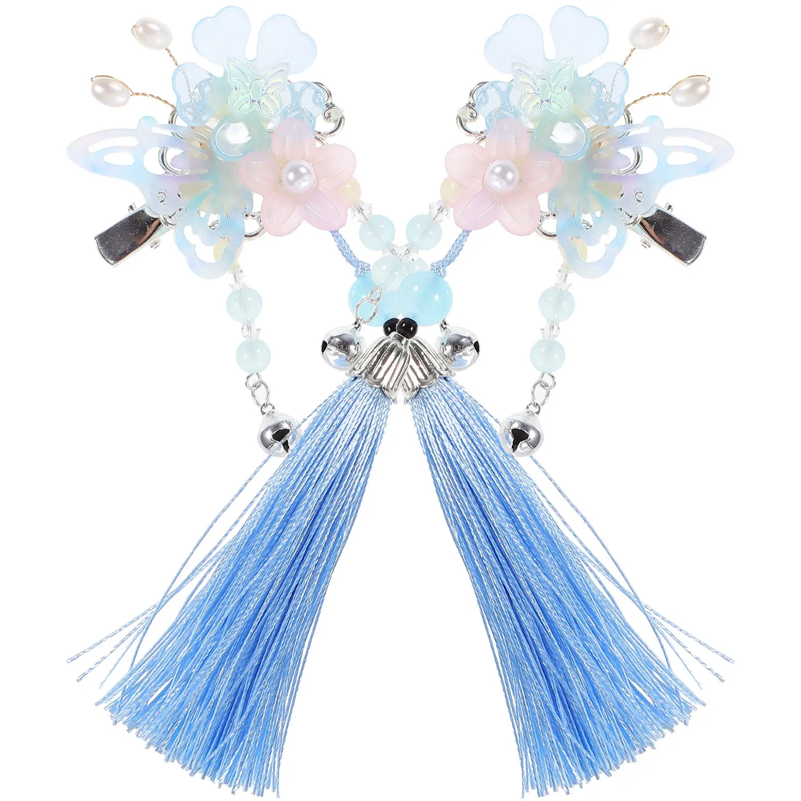 1Pair Hair Clips Exquisite Butterfly Flower Tassel Design Hanfu Hairpins for Thick Thin Hair Women's Styling Barrettes
1Pair Hair Clips Exquisite Butterfly Flower Tassel Design Hanfu Hairpins for Thick Thin Hair Women's Styling Barrettes