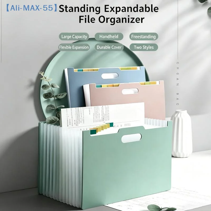 13 Pockets Accordion File Organizer, Expanding File Folder With Lable Pocket,Upright Open Top,A4/Letter Size Paper 【MAX-55】
13 Pockets Accordion File Organizer, Expanding File Folder With Lable Pocket,Upright Open Top,A4/Letter Size Paper 【MAX-55】