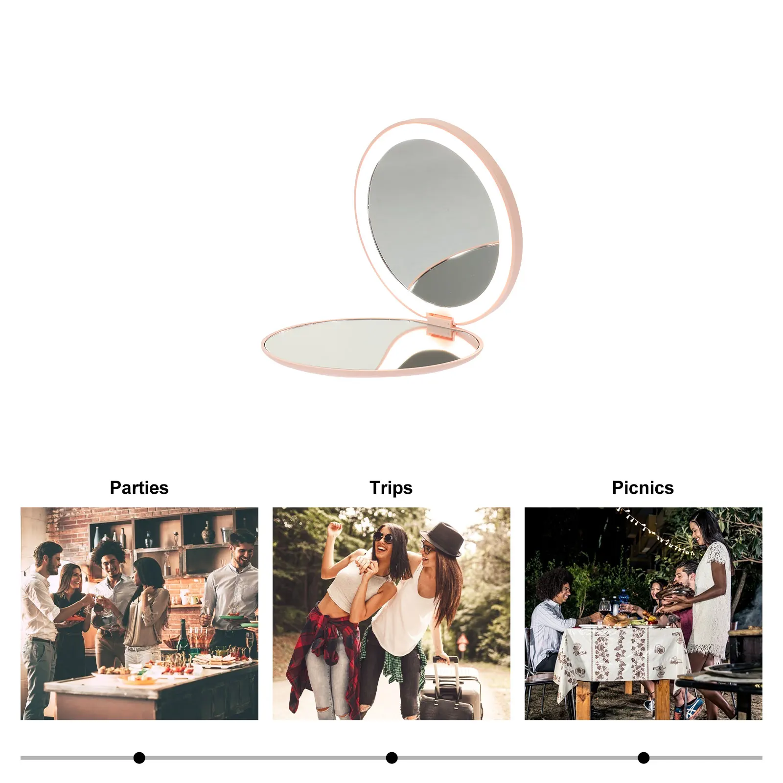 1 set 1 Set Compact Rechargeable Led Makeup Mirror Travel Portable Foldable Small Vanity Mirror For Women Outdoor Use
1 set 1 Set Compact Rechargeable Led Makeup Mirror Travel Portable Foldable Small Vanity Mirror For Women Outdoor Use