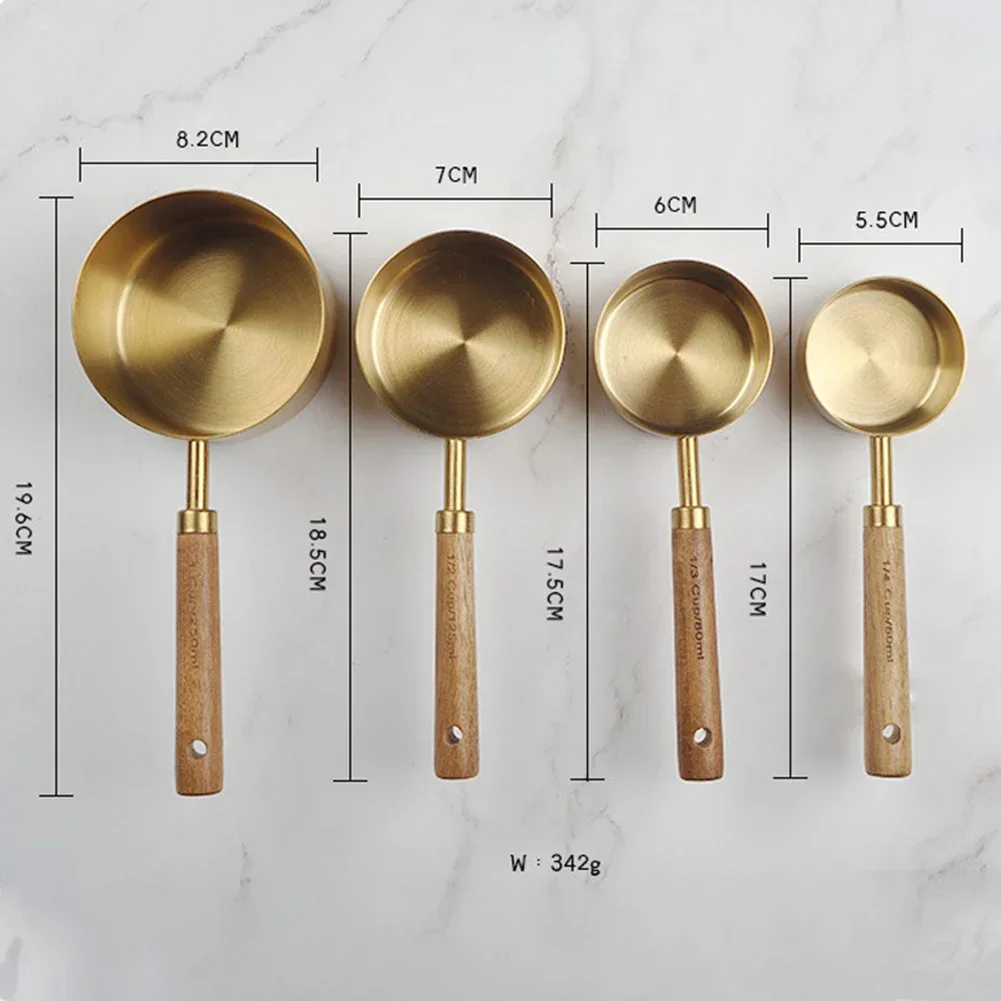Measuring Spoon Set Wooden Handle Stainless Steel Measuring Cups Spoons Baking Tools Coffee Bartending Scale Kitchen Accessories
Measuring Spoon Set Wooden Handle Stainless Steel Measuring Cups Spoons Baking Tools Coffee Bartending Scale Kitchen Accessories