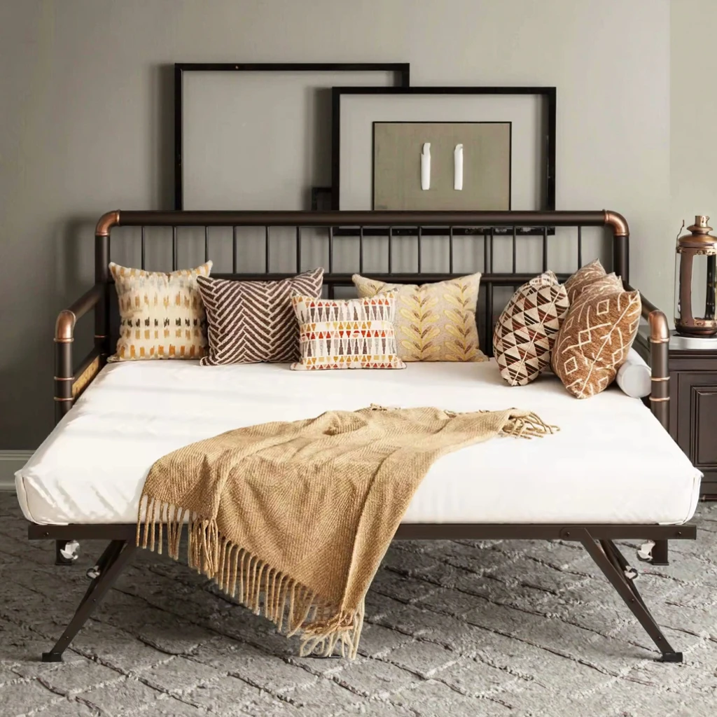 Homerich Modern Double Iron Adjustable Bed Frame For Bedroom With Sofa Bed Round Pendant Charging Station & Durable Design
Homerich Modern Double Iron Adjustable Bed Frame For Bedroom With Sofa Bed Round Pendant Charging Station & Durable Design