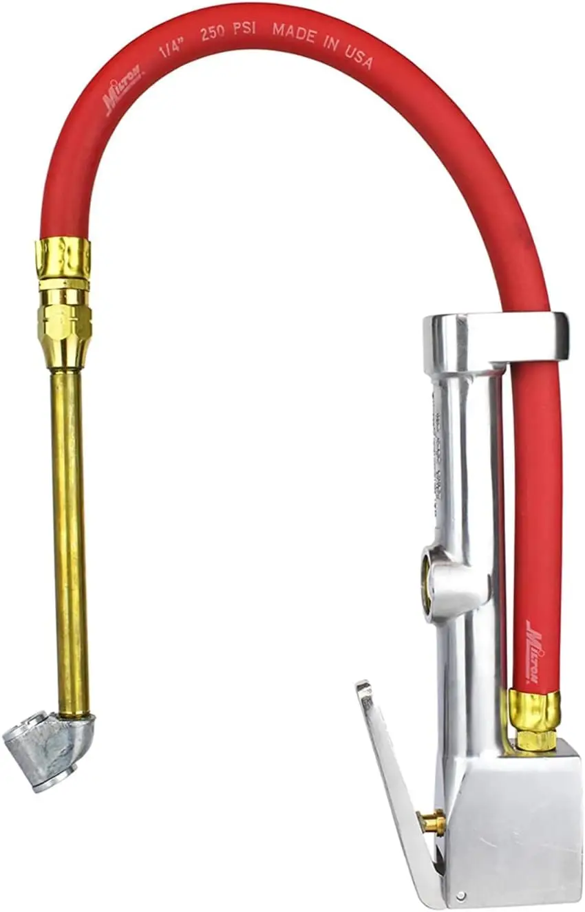 Dual Head Tire Inflator Gauge with 15" Hose, Accurate PSI Reading 10-160, Heavy-Duty Construction
Dual Head Tire Inflator Gauge with 15" Hose, Accurate PSI Reading 10-160, Heavy-Duty Construction