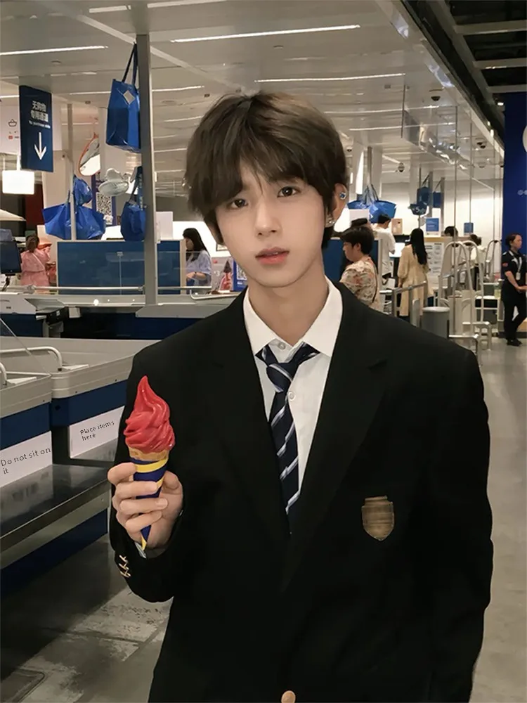 Japanese Sle Men's orm Suit Jaet Autumn Outerwear Full Set Couple's Class orm Polyester Fiber Long Sve Regular...
Japanese Sle Men's orm Suit Jaet Autumn Outerwear Full Set Couple's Class orm Polyester Fiber Long Sve Regular...