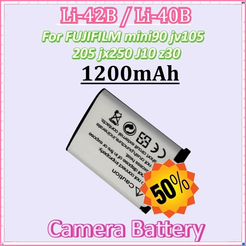 For Nikon for OLYMPUS for FUJIFILM for Pentax for Casio 1200mAh EN-EL10 Li-42B Li-40B NP-45 D-Li63 D-Li108 NP-80 Camera Battery
For Nikon for OLYMPUS for FUJIFILM for Pentax for Casio 1200mAh EN-EL10 Li-42B Li-40B NP-45 D-Li63 D-Li108 NP-80 Camera Battery