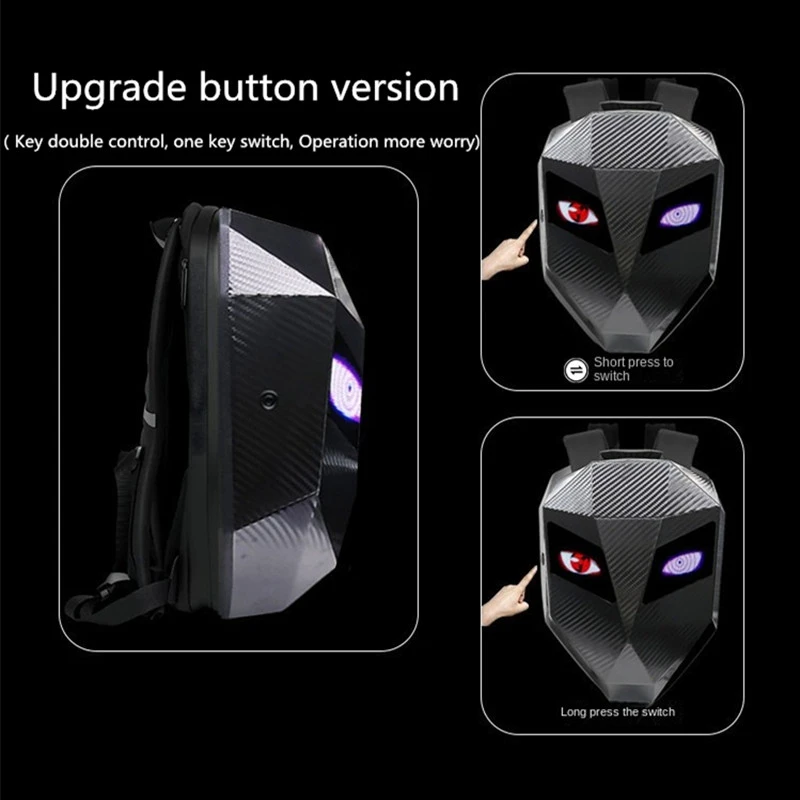 LED Motorcycle Rider Backpack Eyes Glow carbon fiber texture helmet locomotive backpack school bag Moto Laptop backpacks
LED Motorcycle Rider Backpack Eyes Glow carbon fiber texture helmet locomotive backpack school bag Moto Laptop backpacks