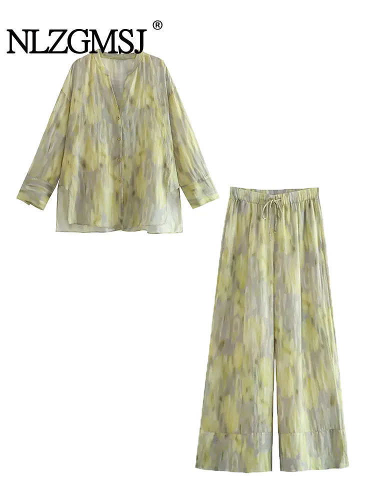 2025 Summer/autumn Women Suit Gradient Printed Casual V-neck Long Sleeve Tops+ High Waist Elasticated Wide-leg Loose Pa
2025 Summer/autumn Women Suit Gradient Printed Casual V-neck Long Sleeve Tops+ High Waist Elasticated Wide-leg Loose Pa