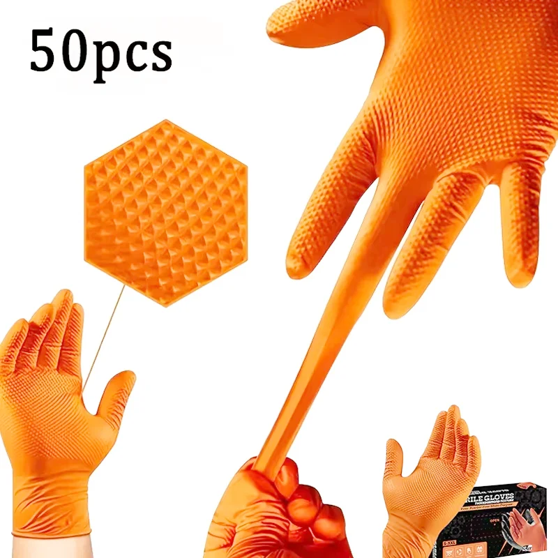 8Mil Nitrile Work Gloves Non-slip Disposable 50pcs Protective Gloves Suitable for Maintenance and Handling of Food and Gardens
8Mil Nitrile Work Gloves Non-slip Disposable 50pcs Protective Gloves Suitable for Maintenance and Handling of Food and Gardens