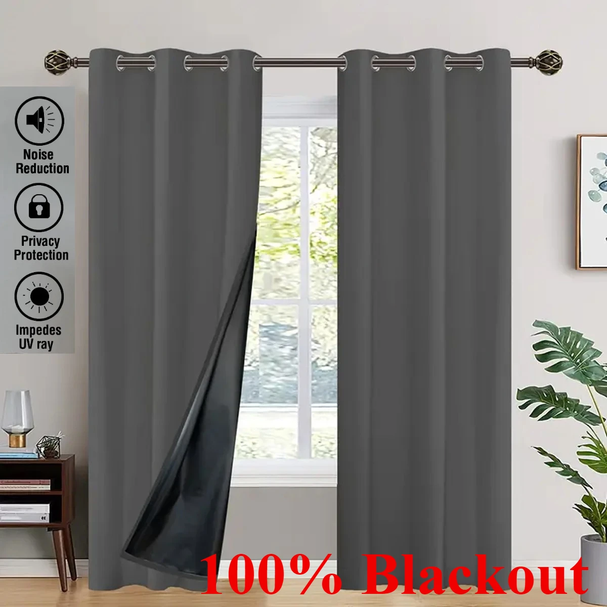 1pc Grey 100% Blackout Curtains for Living Room Bedroom Dining Window Decor Modern Kitchen Simple Thin Thermal Insulation Door
1pc Grey 100% Blackout Curtains for Living Room Bedroom Dining Window Decor Modern Kitchen Simple Thin Thermal Insulation Door