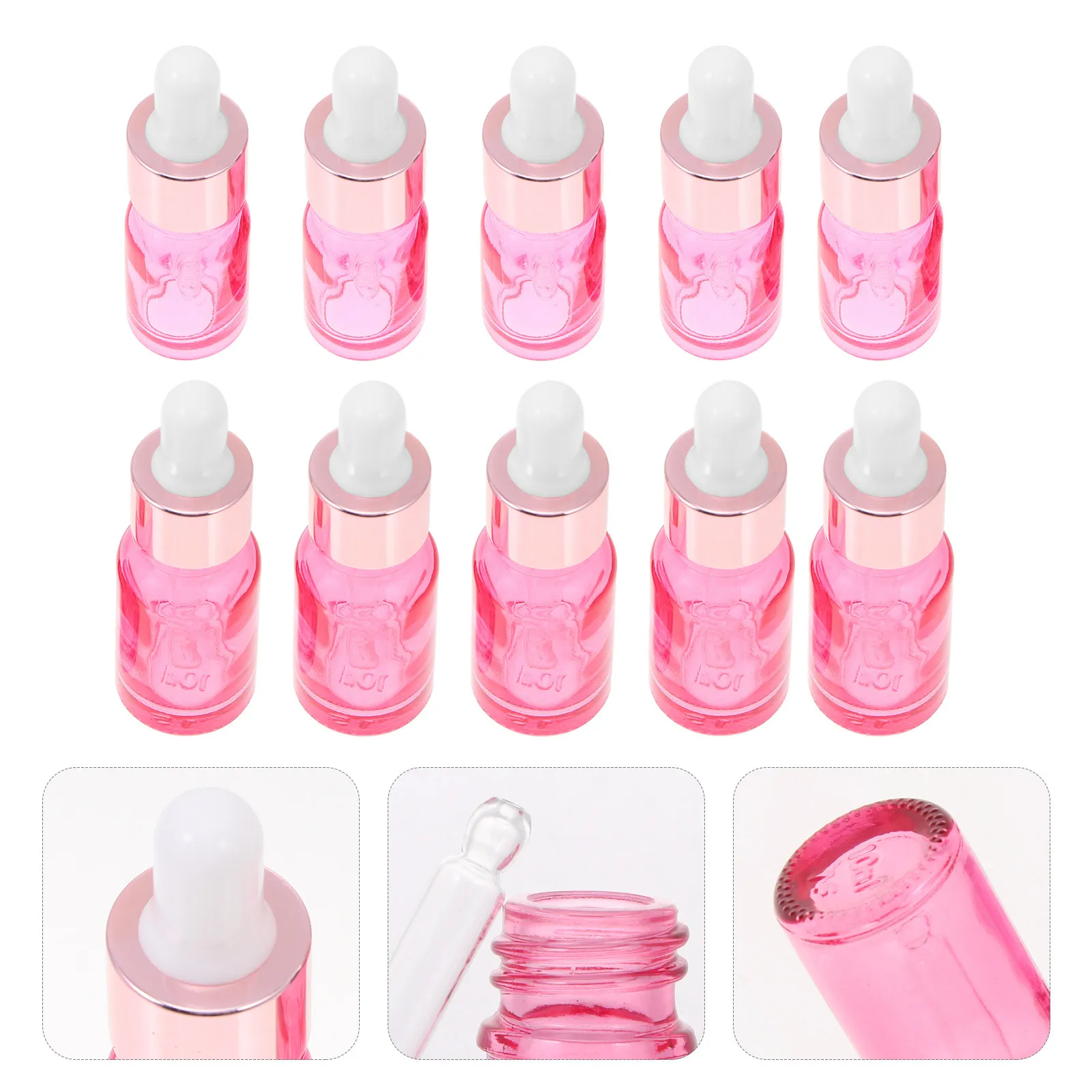 1Set Essential Oil Bottles Thick Rose Gold Glass Dropper Bottles Travel Leakproof Transparent Refillable Subpackaging Container
1Set Essential Oil Bottles Thick Rose Gold Glass Dropper Bottles Travel Leakproof Transparent Refillable Subpackaging Container