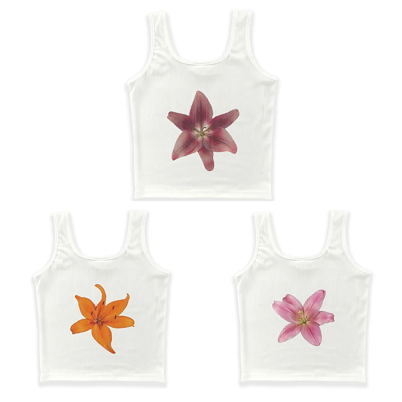 3 Piece Flower Printed Pattern Tank Top Summer Short Sleeve Baby T-shirts Slim Fit Crop Tops Sexy Casual Harajuku Streetwear New
3 Piece Flower Printed Pattern Tank Top Summer Short Sleeve Baby T-shirts Slim Fit Crop Tops Sexy Casual Harajuku Streetwear New