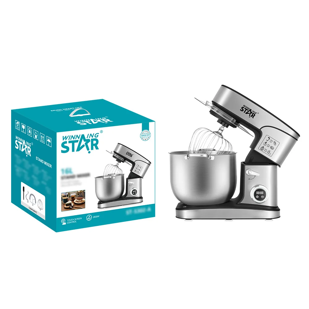 WINNING STAR ST-5302-A 2800W 16L Modern Restaurant Copper Motor Multi-function Kitchen Food Stand Mixer with Timer
WINNING STAR ST-5302-A 2800W 16L Modern Restaurant Copper Motor Multi-function Kitchen Food Stand Mixer with Timer