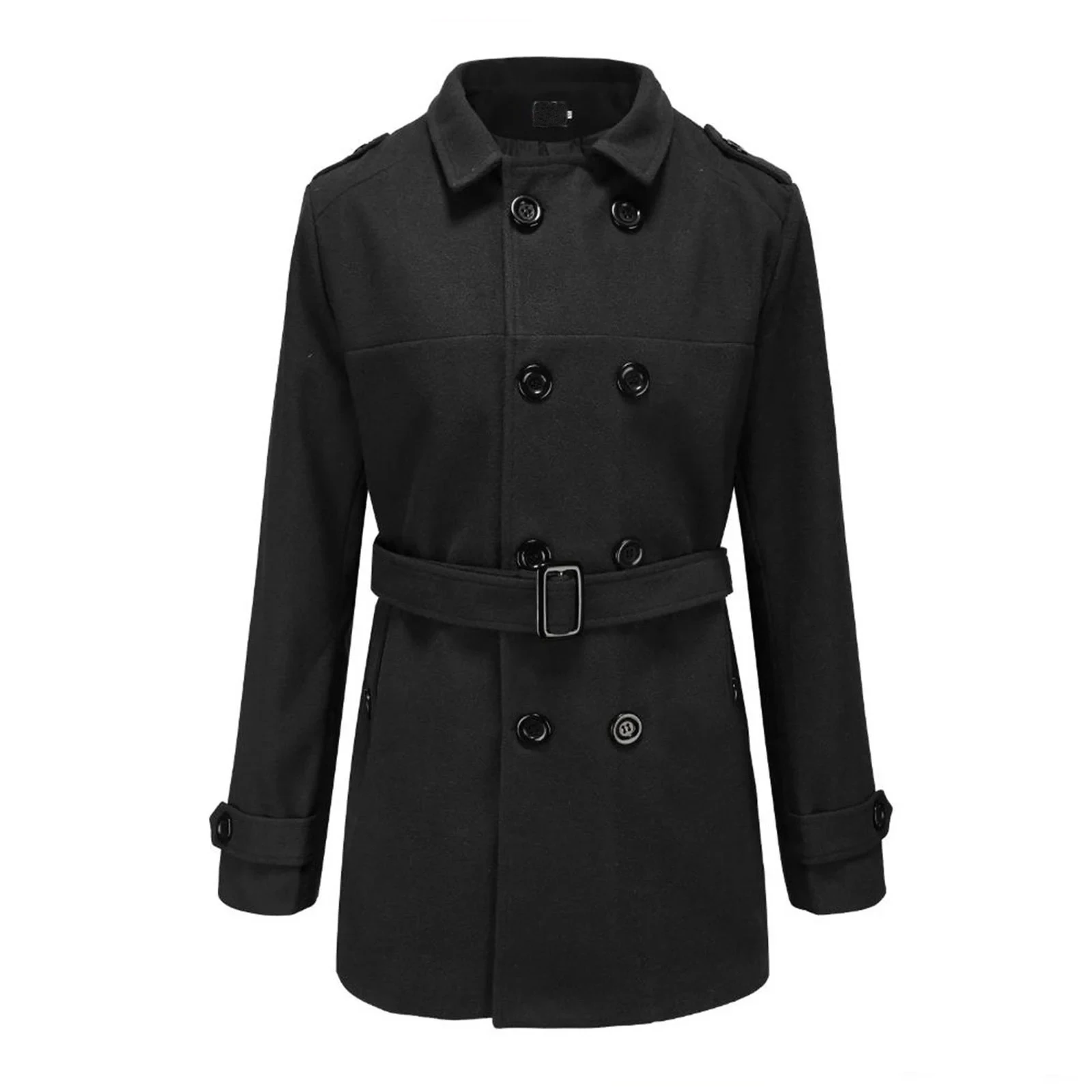 Мужские зимние плащи, двубортные однотонные стильные теплые шерстяные пальто средней длины
Мужские зимние плащи, двубортные однотонные стильные теплые шерстяные пальто средней длины