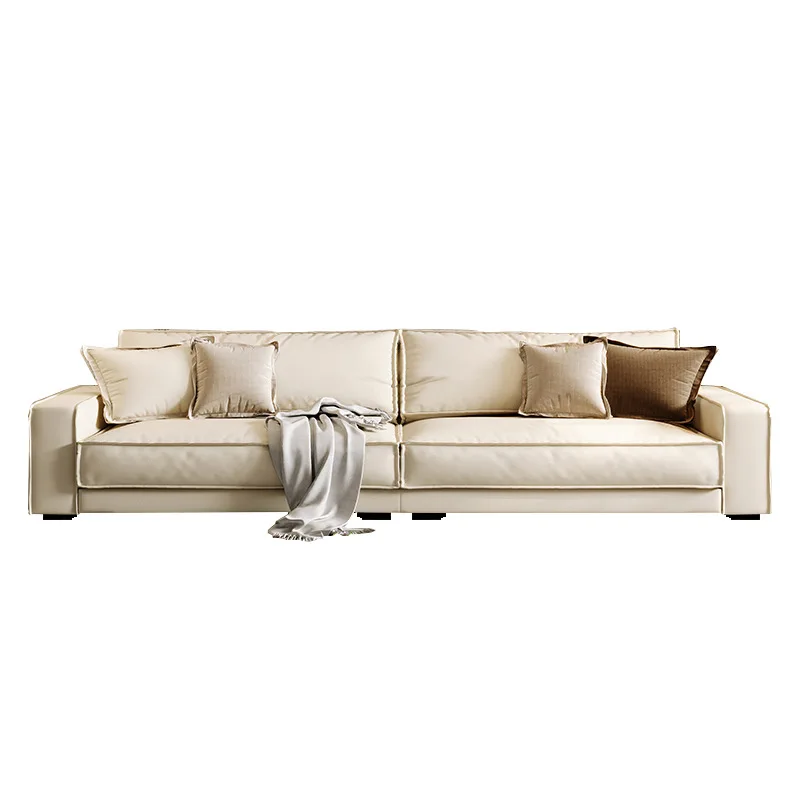 Straight row sofa Italian light luxury living room medium and small apartment tofu square sofa combination
Straight row sofa Italian light luxury living room medium and small apartment tofu square sofa combination