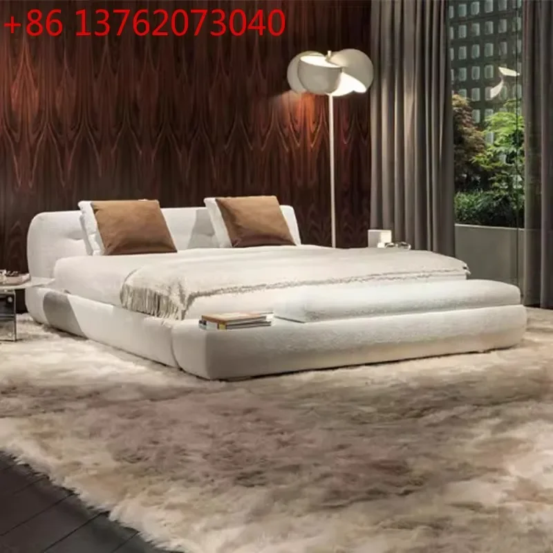 Cream wind bed super moon bed Italian minimalist villa double wedding bed
Cream wind bed super moon bed Italian minimalist villa double wedding bed