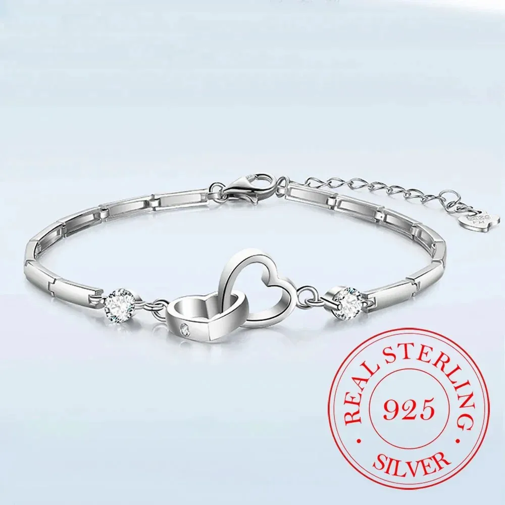 JewelryTop Charms 925 Sterling Silver Bracelets Bangles for Women Valentine's Days Cubic Zircon Wedding Love Heart Jewelry
JewelryTop Charms 925 Sterling Silver Bracelets Bangles for Women Valentine's Days Cubic Zircon Wedding Love Heart Jewelry