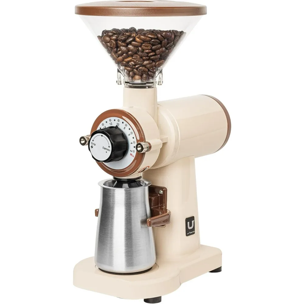 Electric Coffee Grinder (110~220v) / Flat Titanium Burr 60mm / 20 Steps Can Be Set (Beige)
Electric Coffee Grinder (110~220v) / Flat Titanium Burr 60mm / 20 Steps Can Be Set (Beige)
