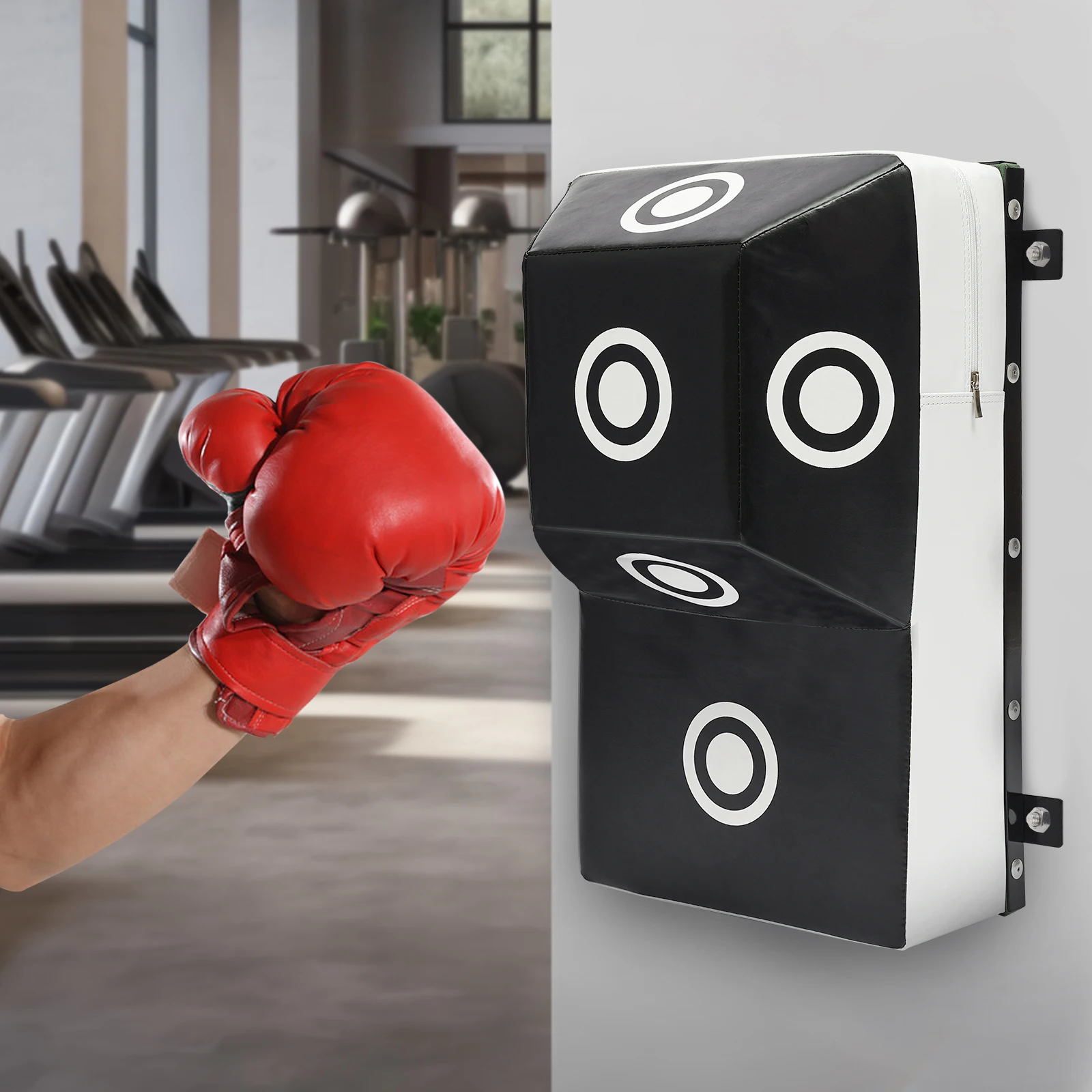 Wall-Mounted Fixed Boxing Training Wall Target, Black-White Boxing Training Wall Target Punching Bag for Adults, 60*35*25cm
Wall-Mounted Fixed Boxing Training Wall Target, Black-White Boxing Training Wall Target Punching Bag for Adults, 60*35*25cm
