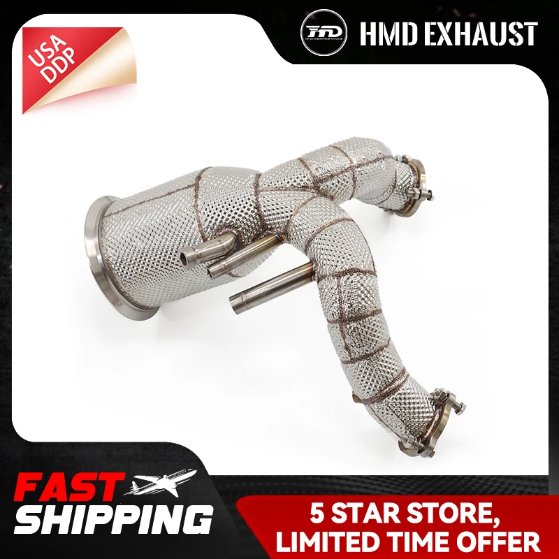 HMD Exhaust Downpipe for VW Touareg 3.0T SS304 with Catalytic Converter Support customization Exact Fit
HMD Exhaust Downpipe for VW Touareg 3.0T SS304 with Catalytic Converter Support customization Exact Fit