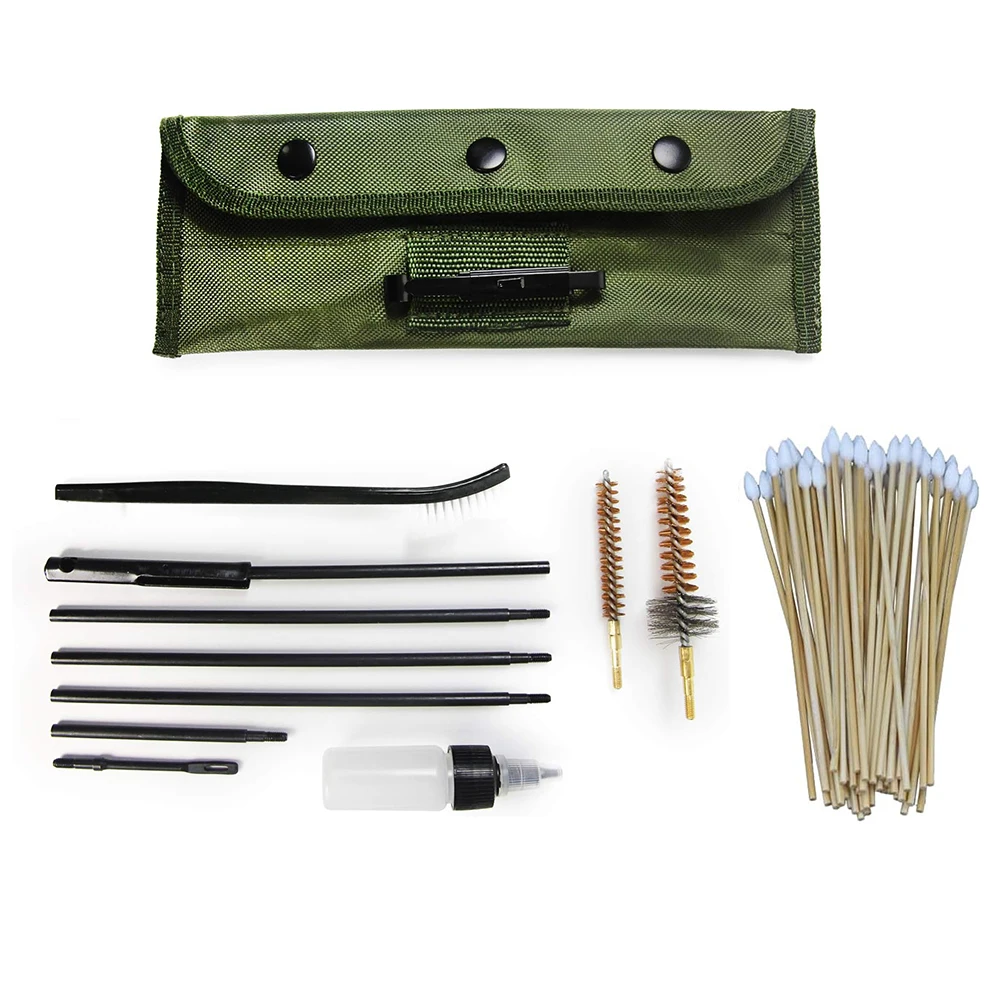 Compact Tactical Rifle Gun Cleaning Kit Brushes Cleaner Set for .22Cal .223Cal 5.56mm .22LR Include 50 6inch Gun Cleaning Swabs
Compact Tactical Rifle Gun Cleaning Kit Brushes Cleaner Set for .22Cal .223Cal 5.56mm .22LR Include 50 6inch Gun Cleaning Swabs