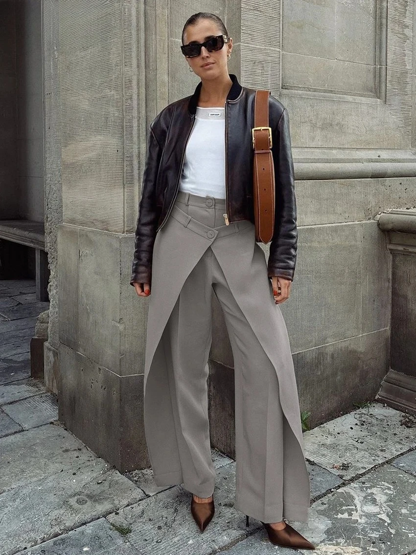 New Fashion Loose Gray Office Casual Classic Solid Pants Women's Pants 2026 Elegant High Waist Wide Trousers Female Clothing
New Fashion Loose Gray Office Casual Classic Solid Pants Women's Pants 2026 Elegant High Waist Wide Trousers Female Clothing