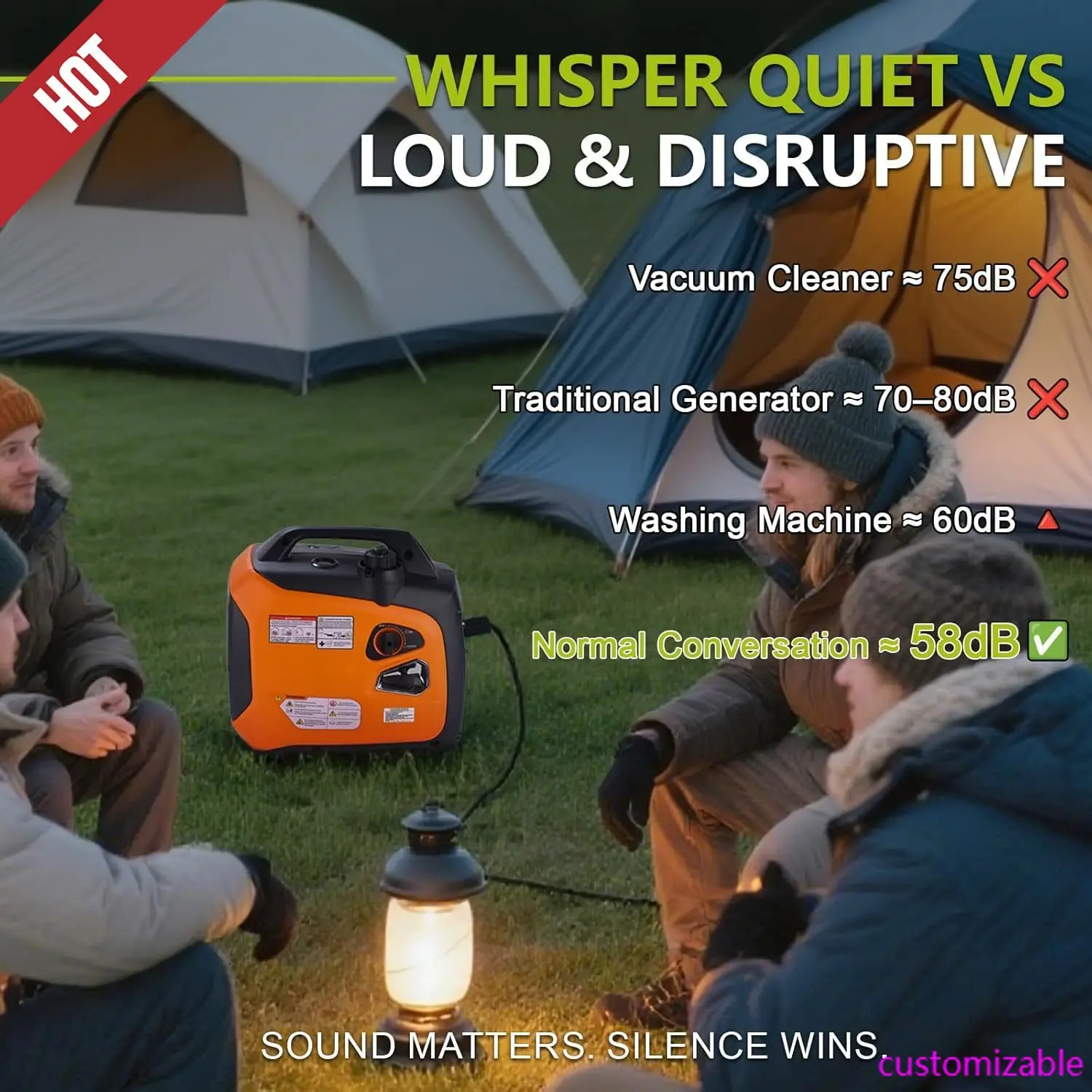 2500W Portable Gas Generator, Super Quiet Generator for Camping, Lightweight Emergency Power for Home Backup & Outdoor Gas
2500W Portable Gas Generator, Super Quiet Generator for Camping, Lightweight Emergency Power for Home Backup & Outdoor Gas