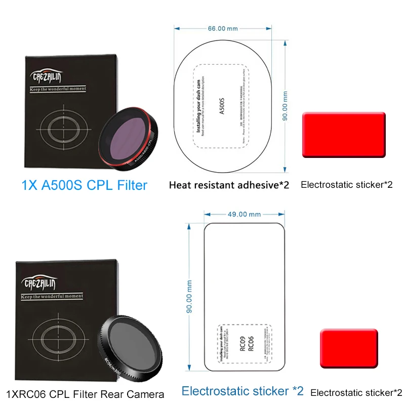 for 70mai pro plus+ A500s CPL Filter or RC06 Rear camera CPL Filter for 70mai Lite For 70mai A500s Accessory Set Static Sticker
for 70mai pro plus+ A500s CPL Filter or RC06 Rear camera CPL Filter for 70mai Lite For 70mai A500s Accessory Set Static Sticker