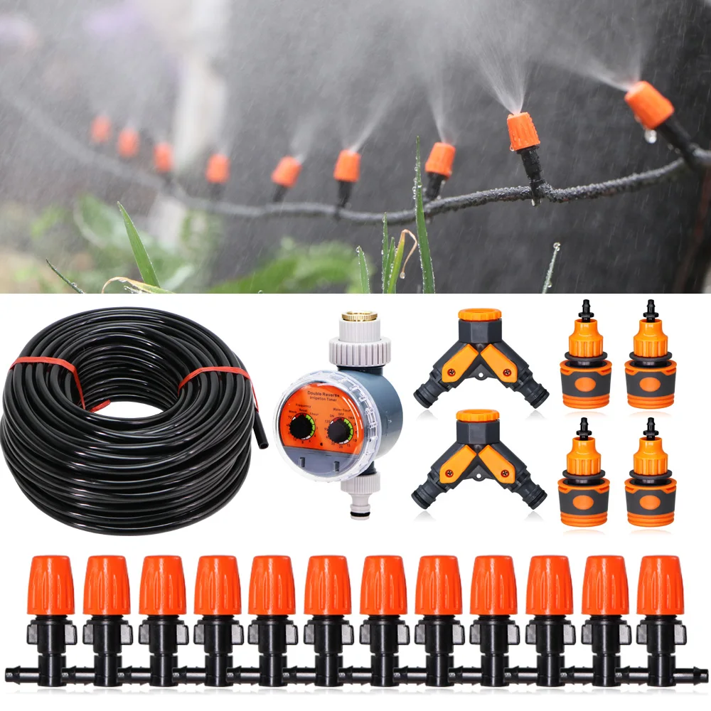 Ball Valve Timer Garden Adjustable Orange Misting Watering Irrigation System Automatic Cooling Kit 1/4'' PVC Main Line Hose Yard
Ball Valve Timer Garden Adjustable Orange Misting Watering Irrigation System Automatic Cooling Kit 1/4'' PVC Main Line Hose Yard