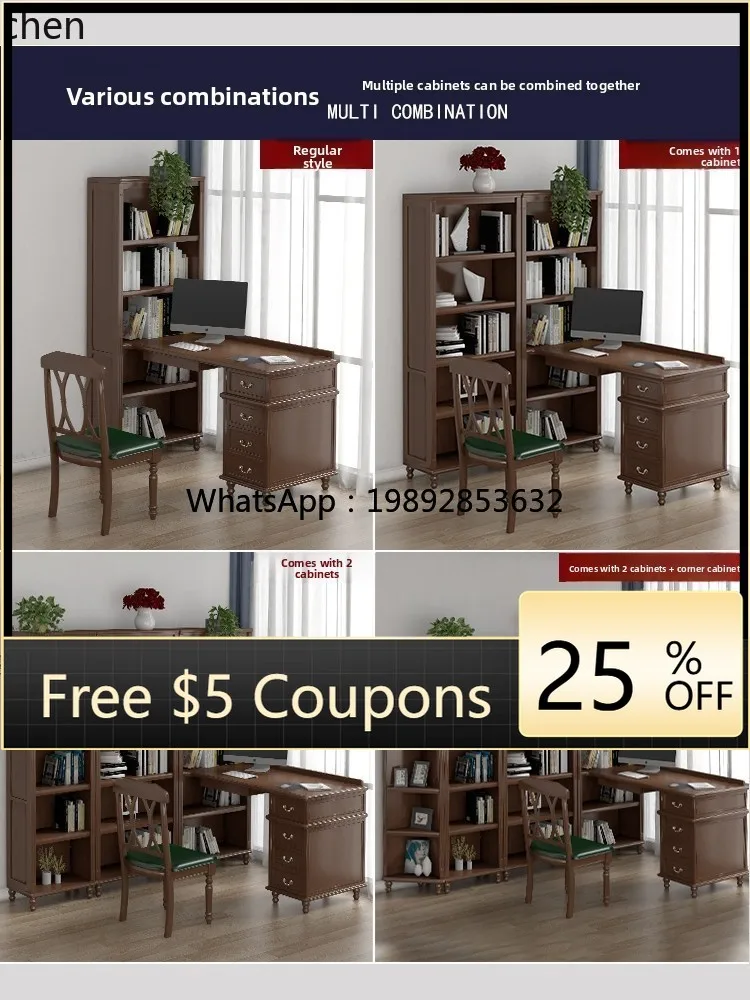 W1 study light luxury small apartment corner whole house desk bookcase combination integrated bookshelf workbench
W1 study light luxury small apartment corner whole house desk bookcase combination integrated bookshelf workbench