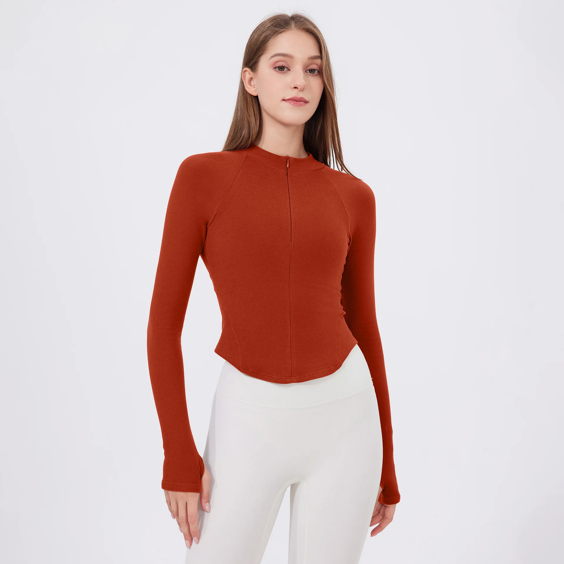 Женская спортивная куртка с короткой молнией, воротником-стойкой, облегающая, тонкая, для бега, тренировок, йоги, фитнеса, с длинным рукавом
Женская спортивная куртка с короткой молнией, воротником-стойкой, облегающая, тонкая, для бега, тренировок, йоги, фитнеса, с длинным рукавом