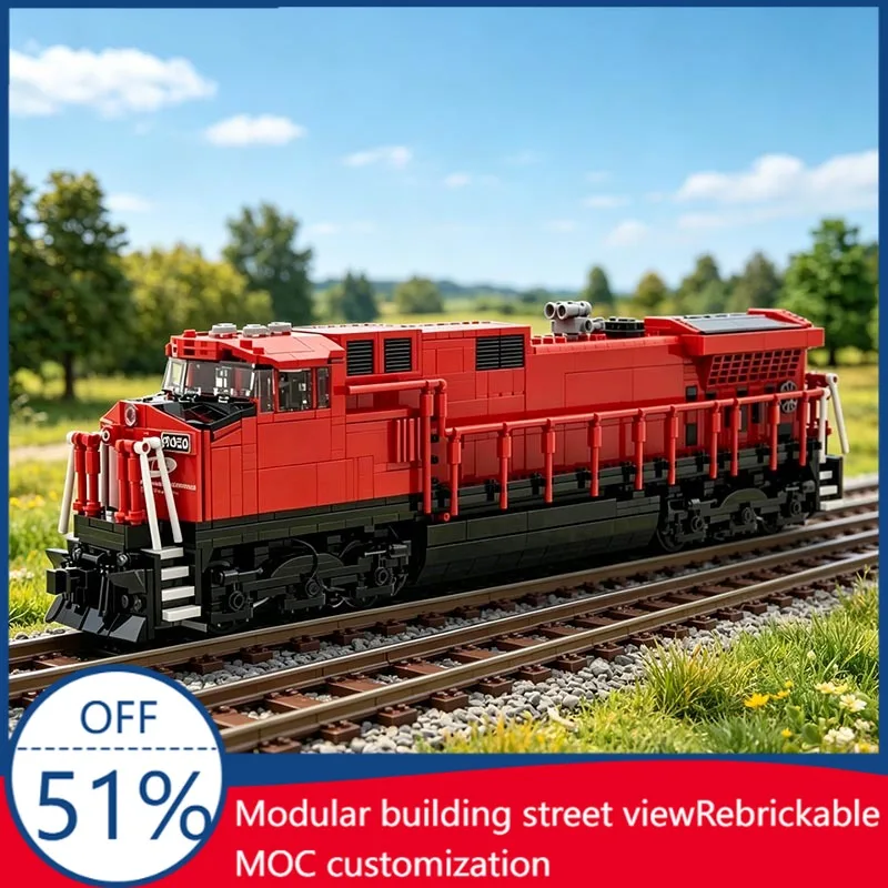 2206PCS MOC ALL C44-9W Diesel Locomotive Train Engine Model Custom Building Blocks DIY Educational Assembly Toy Collection Gift
2206PCS MOC ALL C44-9W Diesel Locomotive Train Engine Model Custom Building Blocks DIY Educational Assembly Toy Collection Gift