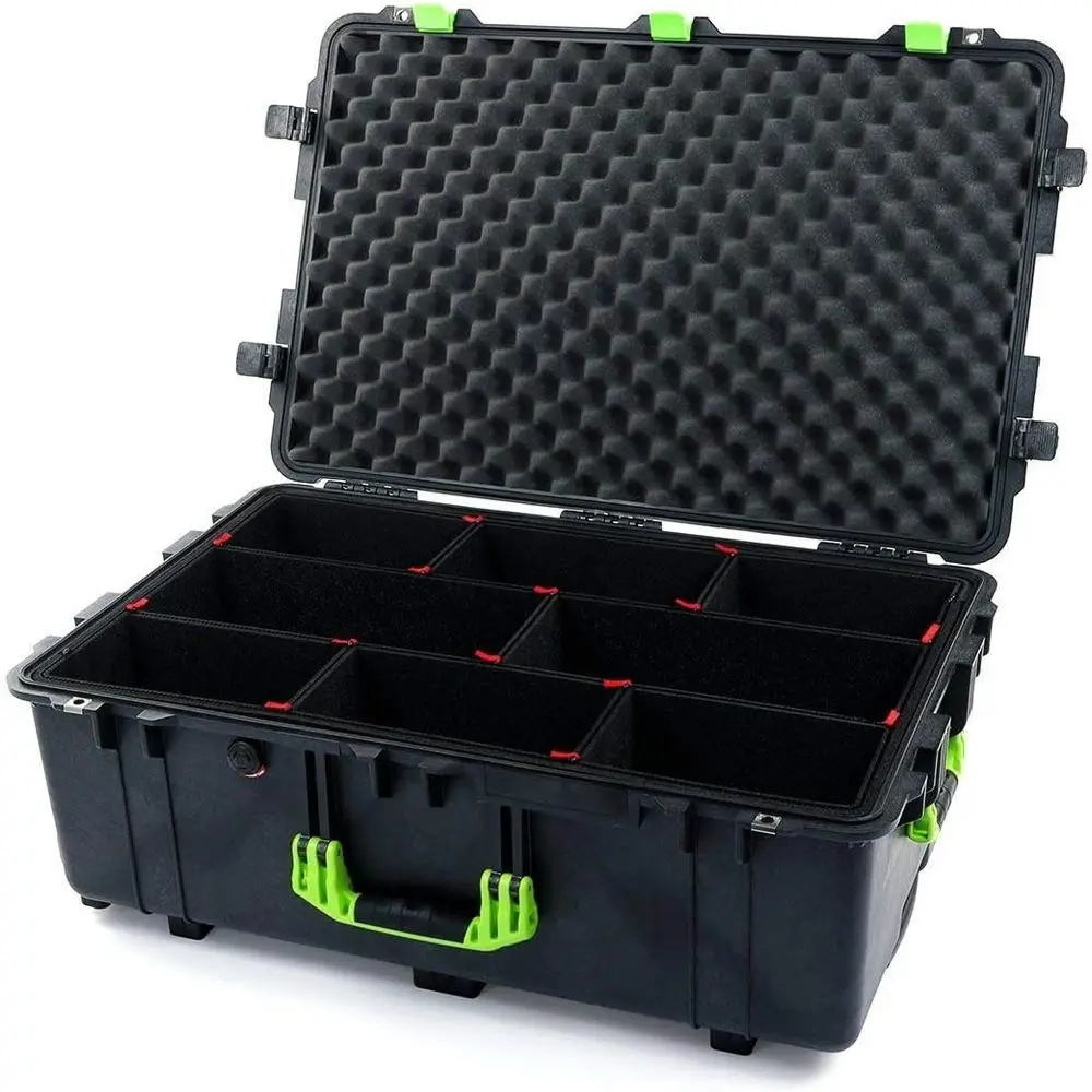 Черный и лаймово-зеленый кейс 1650 с органайзерами TrekPak
Черный и лаймово-зеленый кейс 1650 с органайзерами TrekPak