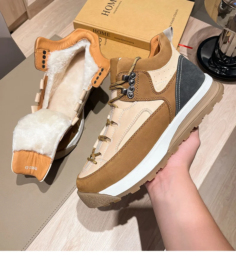 Sheep fur in one snow boots men's winter plus fleece thickened warm casual shoes thick soles non-slip
Sheep fur in one snow boots men's winter plus fleece thickened warm casual shoes thick soles non-slip
