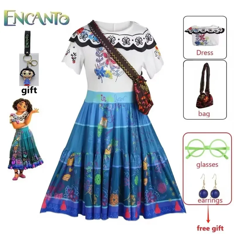 l2025l Halloween Charm Princess Dress Girls Cosplay Encanto Costume+Bag Suits Mirabel Christmas Carnival Halloween Party Dress G
l2025l Halloween Charm Princess Dress Girls Cosplay Encanto Costume+Bag Suits Mirabel Christmas Carnival Halloween Party Dress G