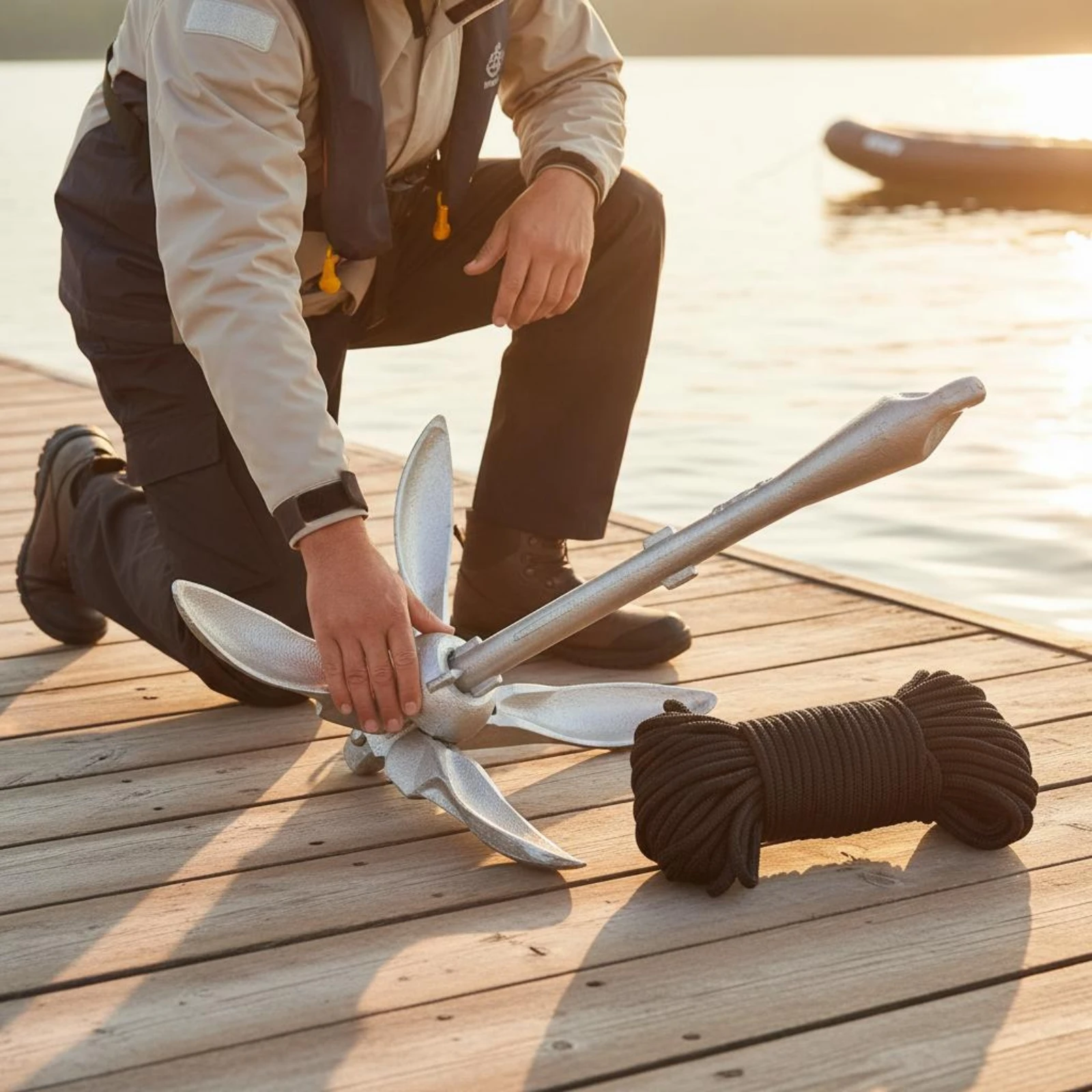 Inflatable Boat Anchor 3.2 Kg Galvanized Boat Anchor Marine Gear for Harbor, Water
Inflatable Boat Anchor 3.2 Kg Galvanized Boat Anchor Marine Gear for Harbor, Water