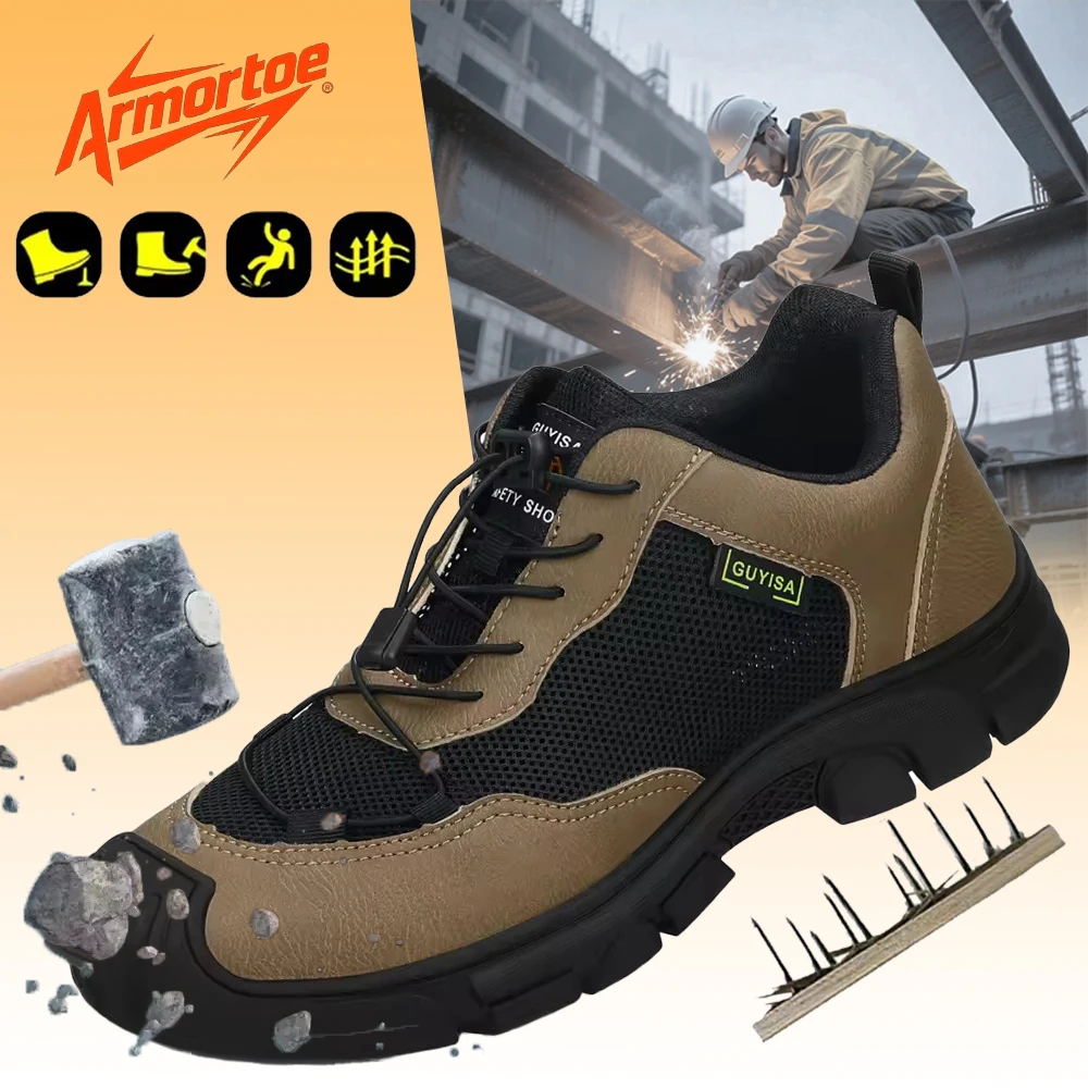 ArmorToe Steel Toe Anti-smash Anti-stabbing Safety Shoes Breathable Wear-resistant Non-slip Work Shoes Soft #Armor2654
ArmorToe Steel Toe Anti-smash Anti-stabbing Safety Shoes Breathable Wear-resistant Non-slip Work Shoes Soft #Armor2654
