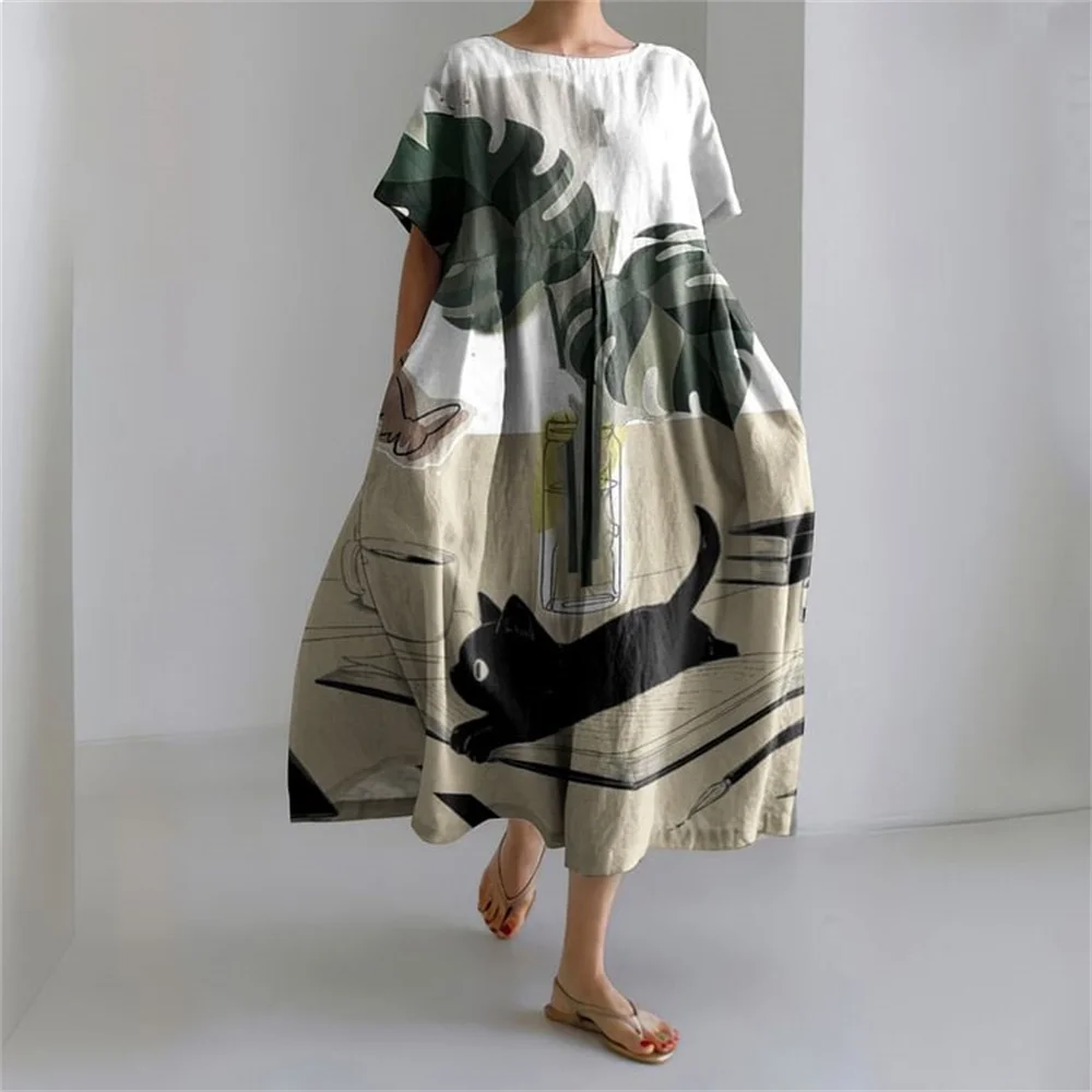 Summer new, high neck dress for women, loose summer casual dress for women summer casual dress
Summer new, high neck dress for women, loose summer casual dress for women summer casual dress