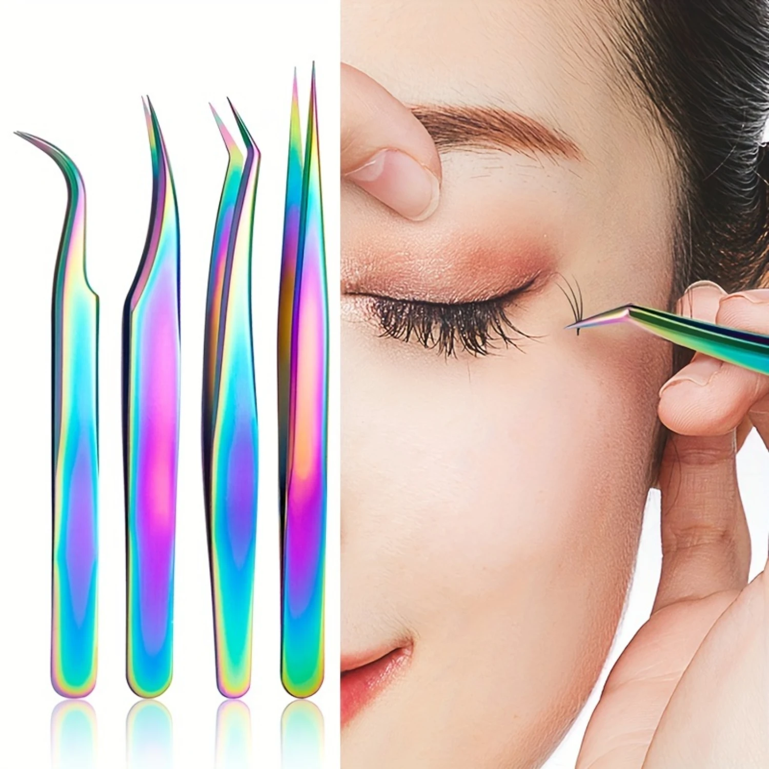 4-Piece Precision Eyelash Extension Tweezers Set - High-Definition, Fragrance-Free For Perfect Lash Application & Brow Grooming
4-Piece Precision Eyelash Extension Tweezers Set - High-Definition, Fragrance-Free For Perfect Lash Application & Brow Grooming