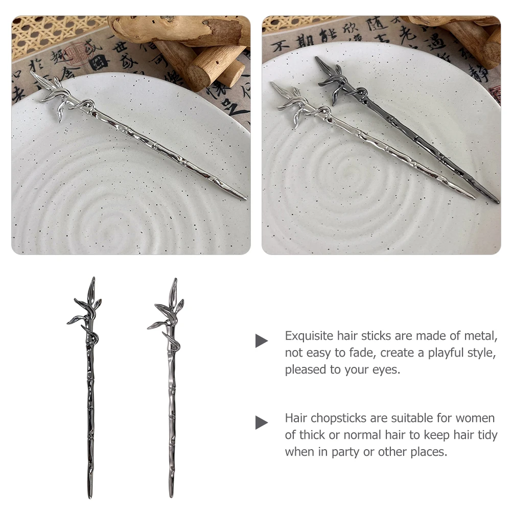 2pcs Bamboo Joint Hairpin Vintage Metal Chinese Style Accessories for Long Hair Bun Wedding Party Prom Gift Hair Styling Tools
2pcs Bamboo Joint Hairpin Vintage Metal Chinese Style Accessories for Long Hair Bun Wedding Party Prom Gift Hair Styling Tools